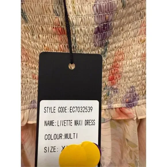 ELLIATT Livette Maxi Dress in Floral Wedding Guest Gala Event Dress size S NWT - Picture 8 of 8